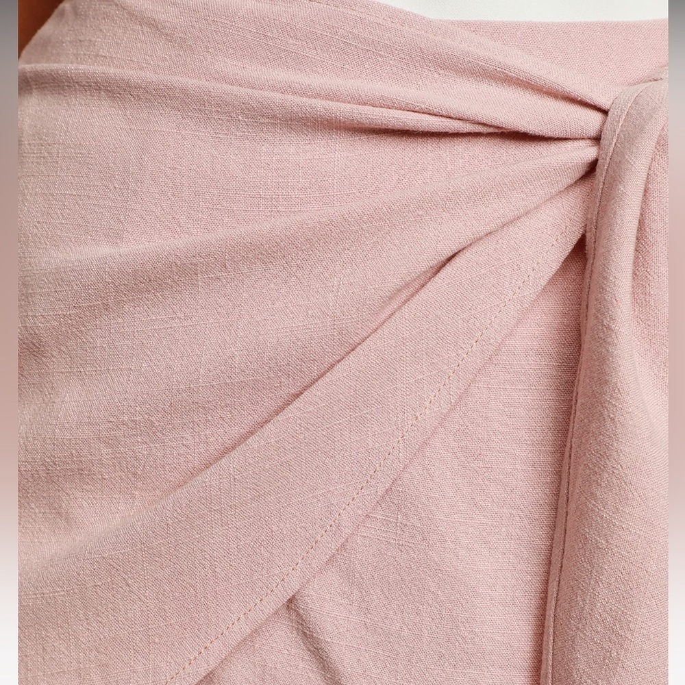 NWT Lulus Ayla Pink Tie-Front Mini Skirt size small - Picture 4 of 16